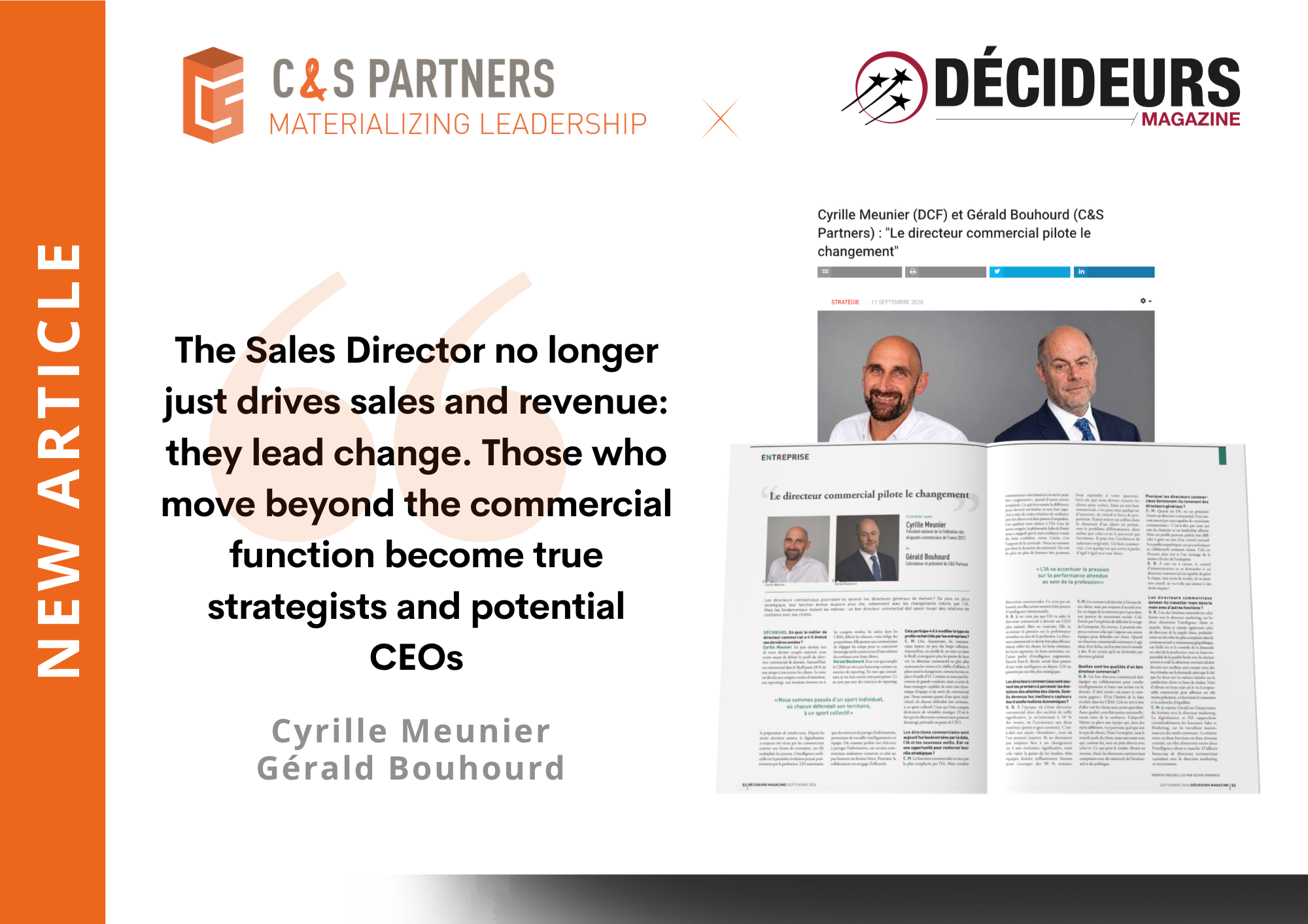 Gérald Bouhourd - Decideurs Magazine Article