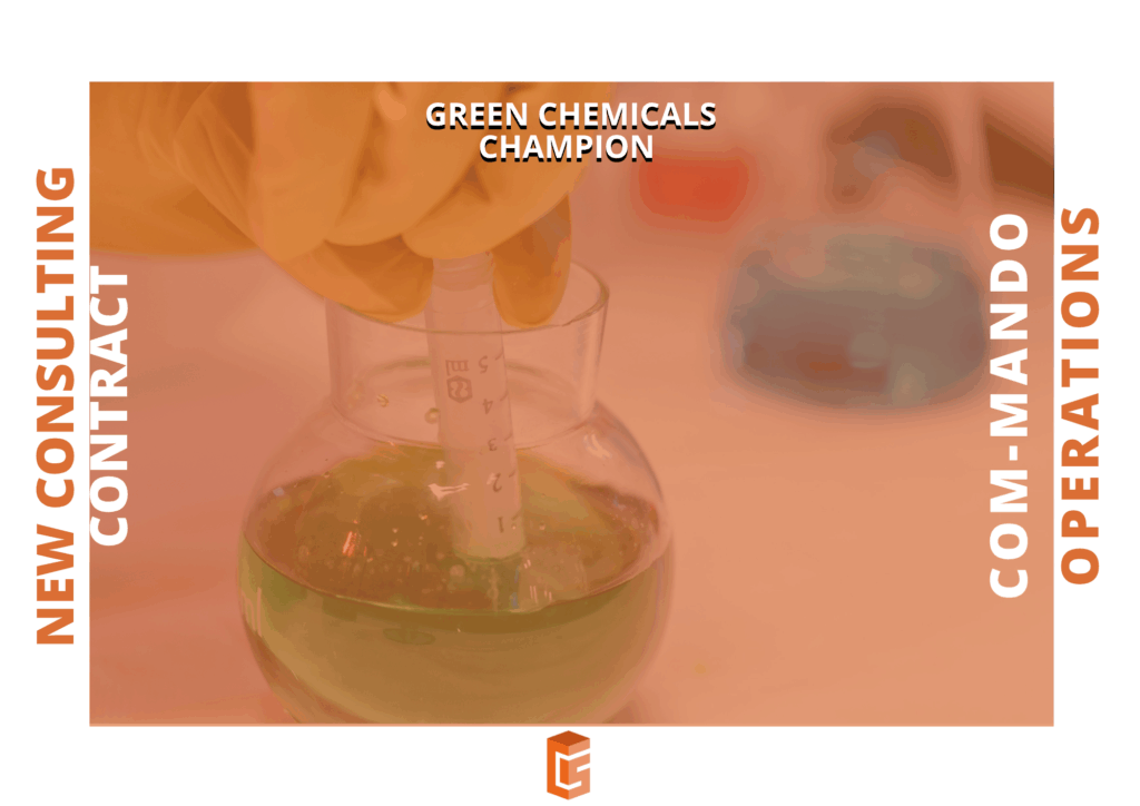 green chemical in a lab